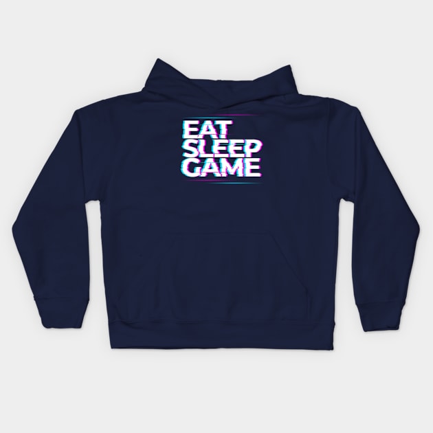 Eat Sleep Game Kids Hoodie by Bad Seed Creations